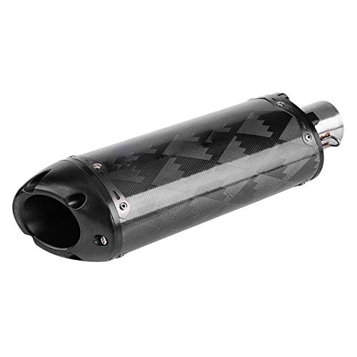 Suuonee Motorized Silencer Tube, Motorcycle Carbon Fiber Exhaust Muffler Tailpipe for USA (oblique mouth) - Thumbnail 3