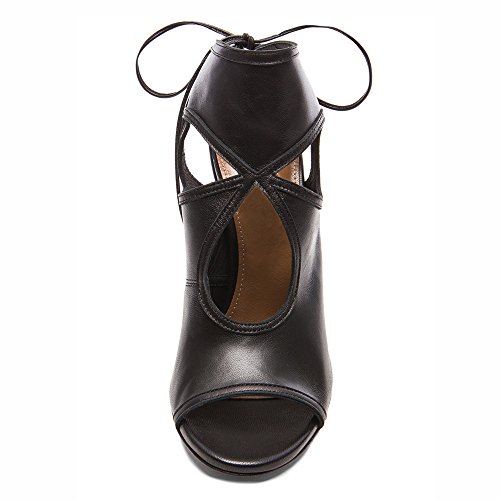 High Heels Fashion Hohl Fisch Mund Offene Zehen High Heel Sandalen Plus Size Party Schuhe-Black||37 - Afbeelding 4