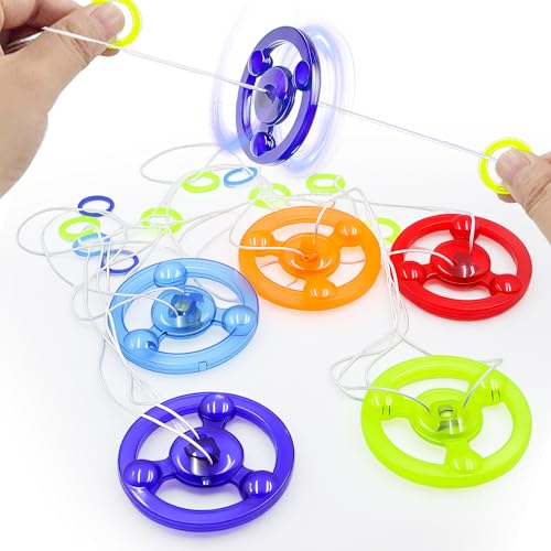 PROLOSO Rope Flywheel Spinner Light up Spinning Gyro Glow in the Dark Party Favors Kids Prize 20 Packs