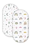 🍀La sabanas carrito bebe bajera es adecuada para cunas, cochecitos, camas supletorias, funda capazo universal, capazo bebe, minicuna bebe, moises mimbre bebe, cunas y estas sábanas bajeras se adaptan a casi todas las formas de colchones, como estándar, ovalado, redondo, rectangular.