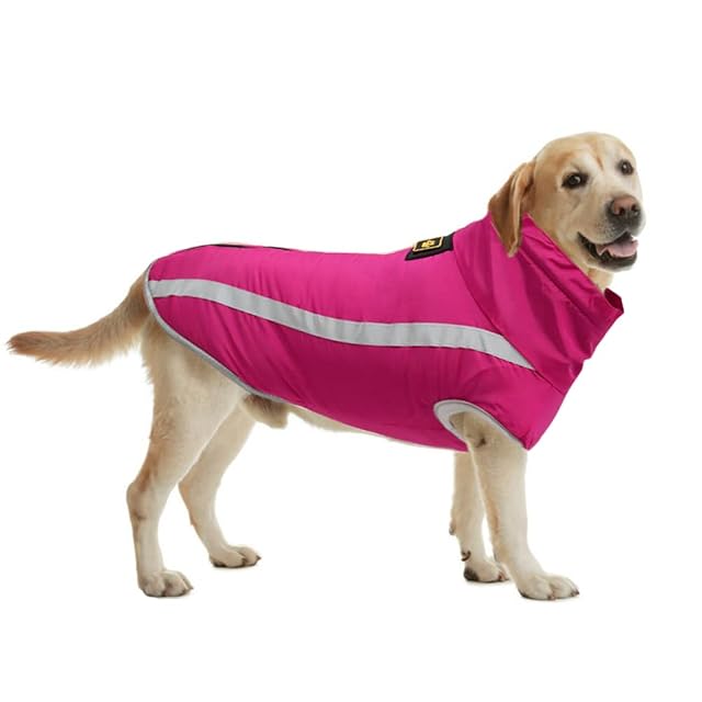 Foto 2 de 7 de FEimaX Abrigo para Perros de Invierno Chaqueta Impermeable Ropa a Prueba de Viento con Forro Polar y Orificio…