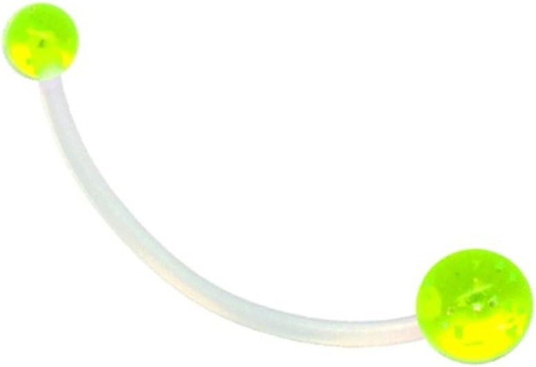 Maternity Piercings Pastel Glitter Sports or Pregnancy Flexible Belly Ring