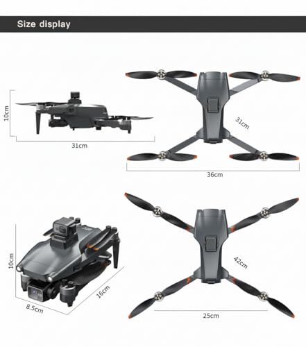 Image of HILLSTAR GPS Drone with 4K UHD Camera & 3-Axis Gimbal, Foldable Brushless Motors, Obstacle Avoidance Sensor, 2.5 KM Long Range, 26 Min Flight per Battery, 2 Batteries, Smart 5G-GPS Auto Return