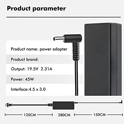 Djw 19.5V 2.31A 45W Ac Adapter/Power Cord Supply For Hp Pavilion 11 13 15;Hp Elitebook Folio 1040 G1;Hp Stream 13 11 14;Hp Touchsmart 11 13 15;Hp Spectre Ultrabook 13 #TOP1