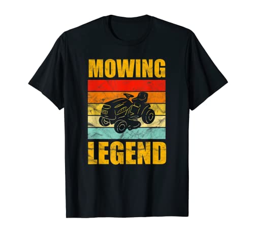 Funny Lawn Mower Mowing Legend Vintage Yard Work Lawn Tracto ...