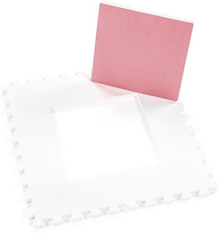 Foam Floors Extra Large Soft Interlocking Floor Mat, Geometric Shapes for Babies and Kids, Safe Thick Non-Toxic, Navy and White Boys Playroom