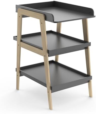 Demeyere - Cambiador Minimalista con 2 estanterías - Color Gris A...