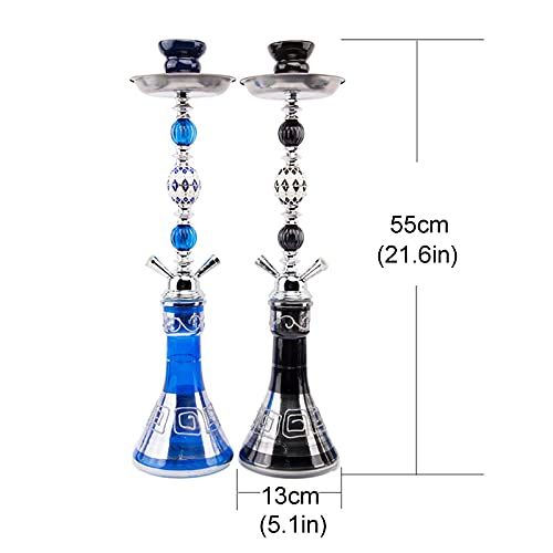 Hookah, 55 cm Shisha Set, mit 2 Schläuchen 2 Anschlüssen 2 Mundstück, Tragbares Design Modernes Shisha Shisha Kit mit… – Bild 8