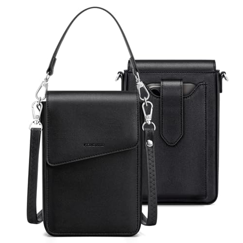nuoku Small Crossbody Wallet Purse for Women with Phone Pocket, Small Crossbody Phone Bag with 2 Straps