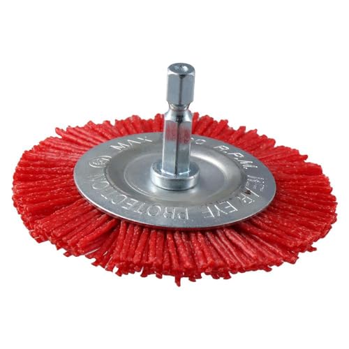 Image of 3Pcs 3Inch Abrasive Nylon Wheel Brush Set,Abrasive Filament Nylon Cup Brush with 1 /4 Inch Hex Shank for Surface Pre-Treatment of Various Metals