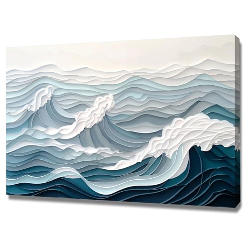 Image d'art ondulé 3D encadrée | Poster mural grand format pour cuisine