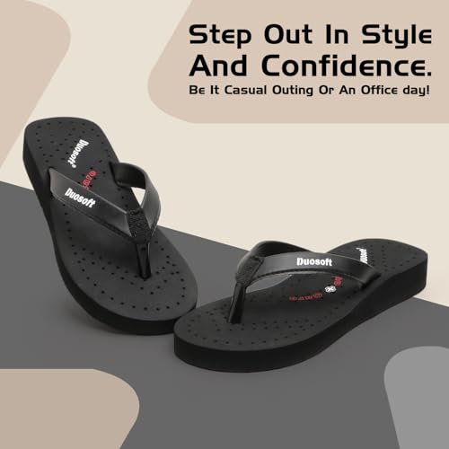 Image of Duosoft Flip Flop for Women | Soft Comfortable | Breathable | Fashionable | Stylish | Trendy | Super Soft | Lightweight | Anti-Slip Sole | Indoor & Outdoor |DW-31-Brown