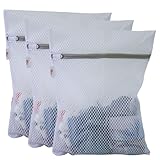 ELYXKY Thickened 120g Honeycomb Mesh Laundry Bags, Comprising 3 PC (16x12 inches) Laundry Bag,Suitable for Washing Delicates Lingerie, T-shirts, Onesies,Socks and Shoes