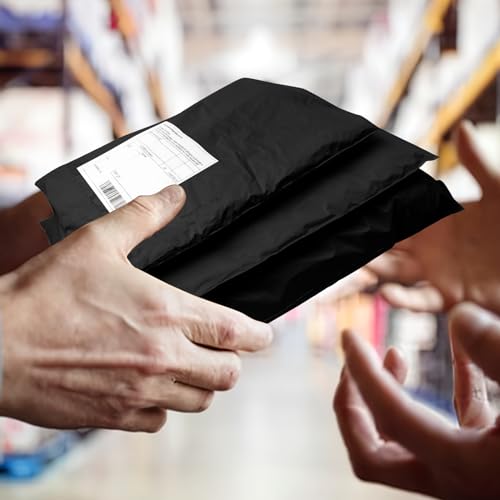 100 Stück 381x483mm 14.5’’ x 19’’ Schwarz Versandbeutel Plastik Versandtaschen, Professionelle Versandtaschen aus Plastik mit blickdichtem Selbstklebeverschluss