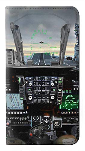 Housse Pixel 6 antichoc rabat similicuir et motif d'avions de chasse