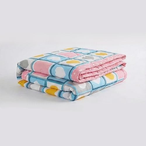 Image of Cotton Quilt for Double Bed Size 180 inchx210 inch | Lightweight Floral Comforter | Reversible All-Season Dohar Blanket (Heart Design)