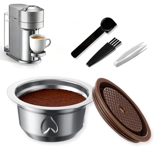 Nespresso Refillable Pods— 230ml Stainless Steel Coffee Capsule, Compatible with Nespresso Vertuo Series Coffee Machines