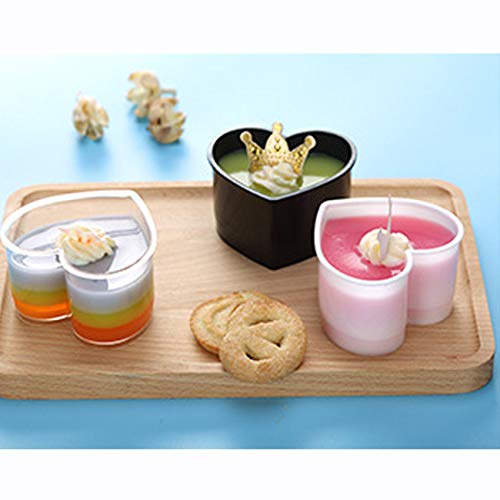 Healthcom 40 Packs 5 Oz 150Ml Heart-Shaped Clear Plastic Ice Cream Dessert Bowls Tumbler Cups Tasting Sample Cup Disposable Sundae Bowls Dessert Cups Holder Salad Serving Bowl For Wedding Party #TOP6