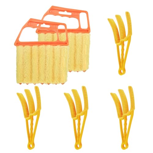 6pcs Window Venetian Blind Cleaner Duster Tool, Include 4pcs 7 Finger Blind Duster Brush & 2pcs...