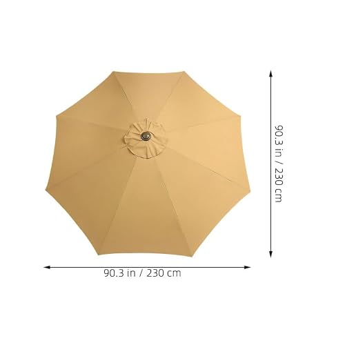 Homoyoyo 5ft Replacement Patio Umbrella Canopy Top, 2.7m Outdoor Fabric Canopy for 8 Ribs Umbrellas, Durable Polyester Replacement for Garden and Yard BananaUmbrellas, Easy to Install Sunshade Cover - Thumbnail 5