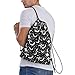 MANQINF Goth Bats Horror Drawstring Bag,Fashion Sport Gym Drawstring Backpack Beach Travel Sackpack for Men Women