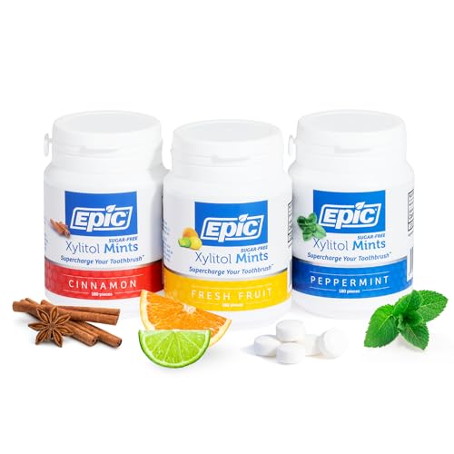 Epic Xylitol Mints Variety Pack, 540 Pieces (3-Pack)