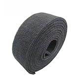 6M Emery Scouring Pad Roll, Nylon Dish Washing Brush for Kitchen Sink Stoves Pots Cleaning, High Temperature Resistant Industrial Grade Scrubber, Freely Cut Grey Scrubbing Mat 7cm or 10cm Width