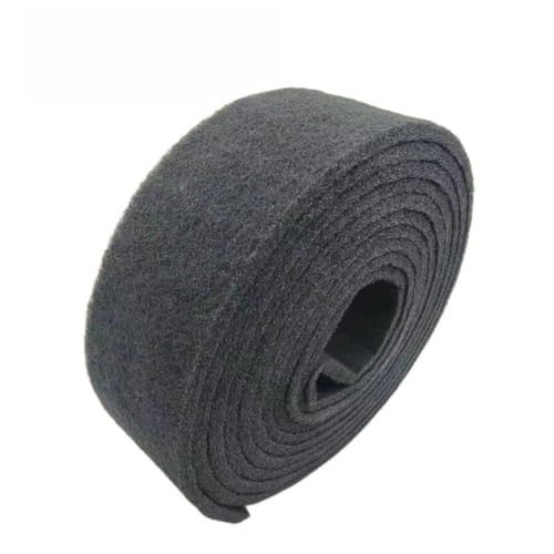 Lawnoval Rollo de estropajo de nailon para limpieza de cocina, ollas, platos, estufas, suelos de azulejos, pulido industrial y eliminación de óxido, color gris, 10 cm x 6 metros