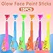 15PCS Glow Body & Face Paint,Glow in The Under UV Light or Black Light,Makeup Face Paint for Kids and Adults Halloween Club Birthday Party Masquerade,Neon Glow Party Supplies