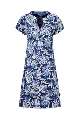 Image of Weird Fish Suffolks Printed Jersey Dress Blue Indigo Size 14