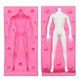 3D Human Body Silicone Clay Mold, Large Human Sculpture Polymer Mold Full Body Mold for Polymer Clay Craft (Large Man Body)