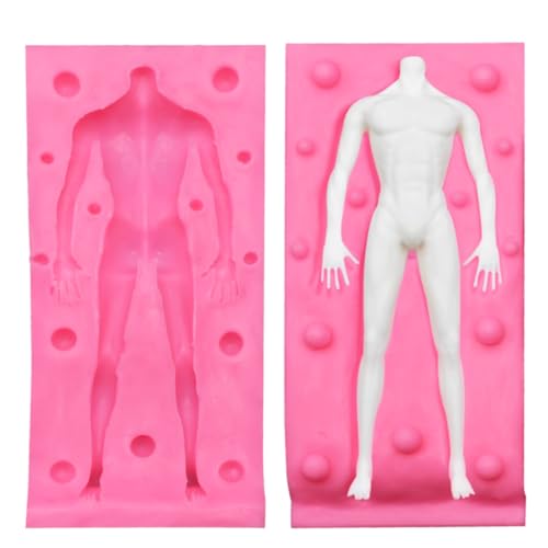 3D Human Body Silicone Clay Mold, Large Human Sculpture Polymer Mold Full Body Mold For Polymer Clay Craft (Large Man Body)