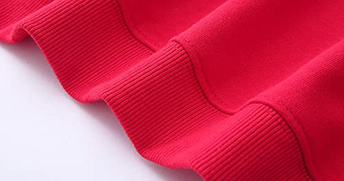 Cesannees Unisex Kid'S Baby Boys Girls Solid Zip-Up Hooded Sweatshirt Classic Hoodie Cotton Coat Red thumb #5