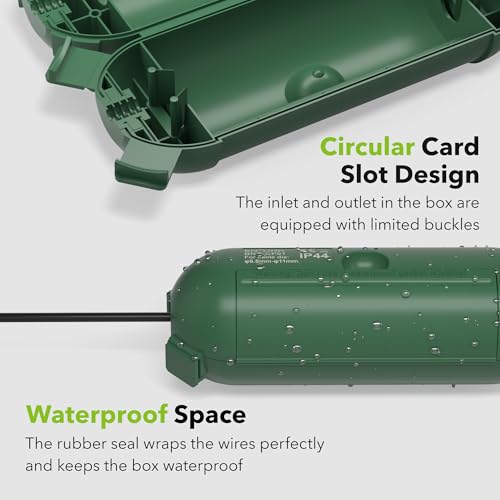 BN-LINK 1 Pack Outdoor Extension Cord Safety Cover, Green - Image 5