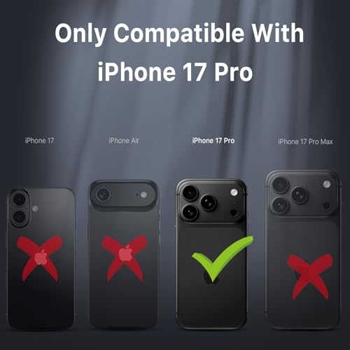 Image of M MYBAT PRO for iPhone 17 Pro Case with Belt Clip Holster,[Compatible with Magsafe] w /Screen Protector,Anti-Drop,Shockproof,w 360Rotating Kickstand,Heavy Duty Protection (Brown)