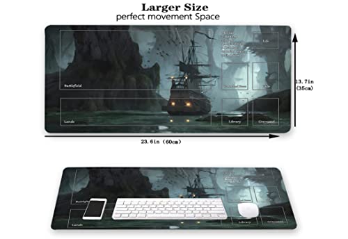 Mtg Playmat, Game Play Mat For Mtg Tcg 24 X 14 Inches Trading Card Inked Game Playmats With Storage Bag Smooth Rubber Surface Battle Game #TOP1