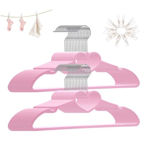 ZRKFSR Pink Heart Hangers 30 Pack Cover