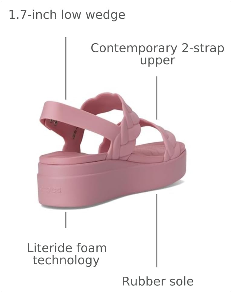 Image of Crocs Women's Brooklyn Woven Low Wedge Sandals