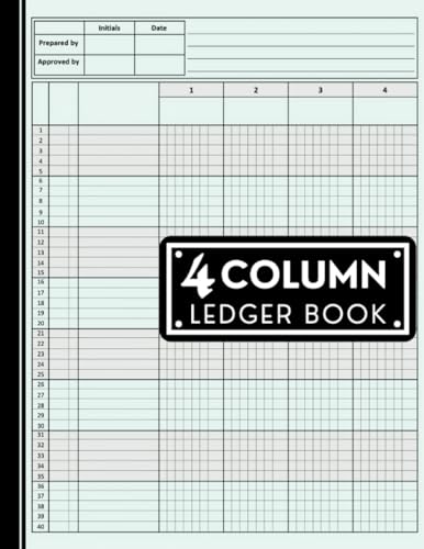 4 Column Ledger Book: Simple Four Column for Bookkeeping and Accounting | Log Book for Small Business and Personal Use , Large size: 8,5″ x 11″