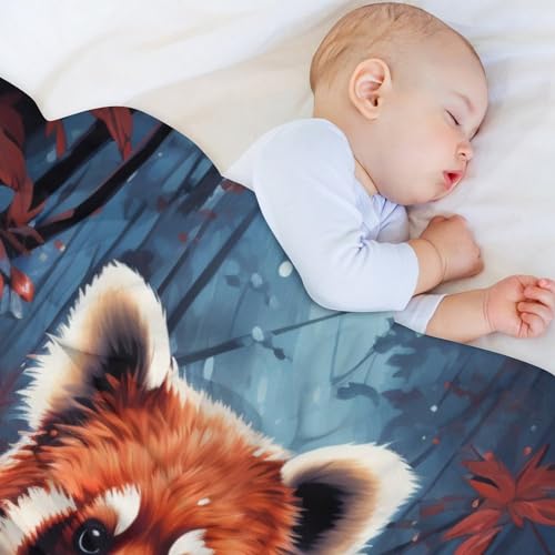 Couverture canapé panda en flannel super douce 100x130cm - 5