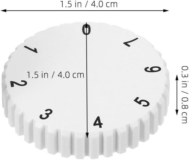 3pcs White Plastic Freezer Control Knob for Adjustable Temperature