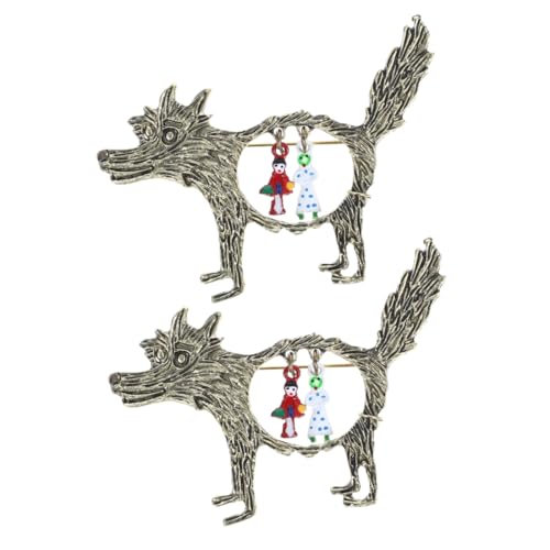Broche loup vintage pour fermer un gilet sans bouton et customiser un sac à main facilement