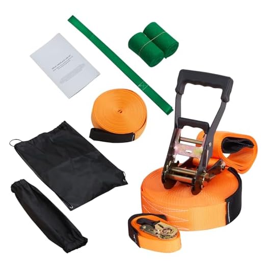Happybuy 60ft Slackline Kit for All Ages