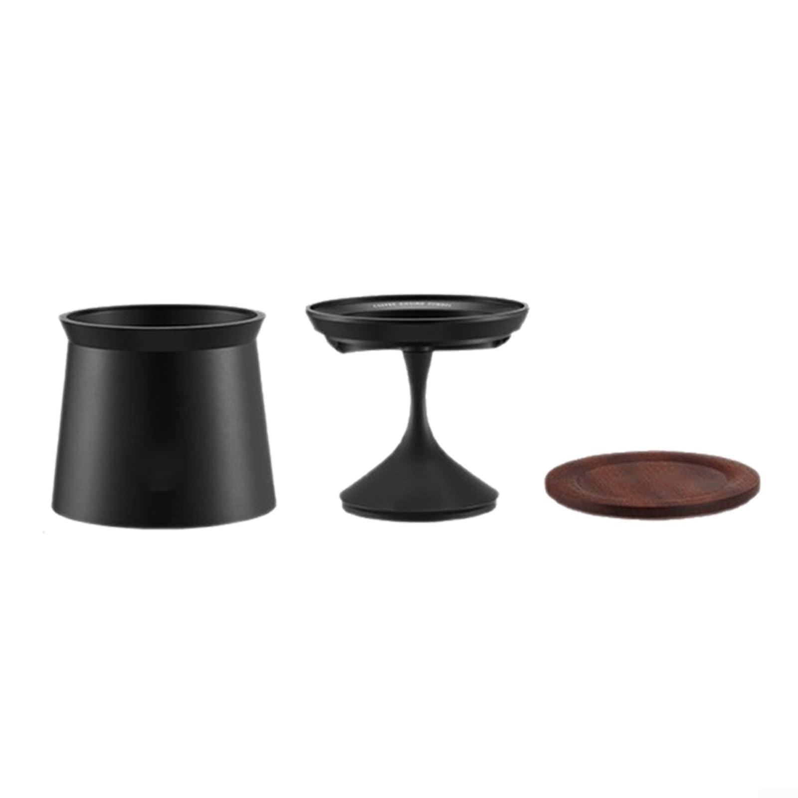 Dosificador manual de café para máquina de espresso, taza receptora de polvo de aleación de aluminio de 58 mm, herramienta dispensadora para el hogar para BARISTA, plata (gris)