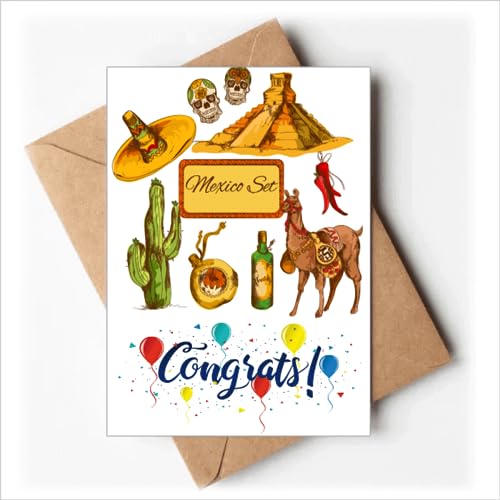 Cartes de félicitations mexicaines avec enveloppes pour un cadeau d'anniversaire unique