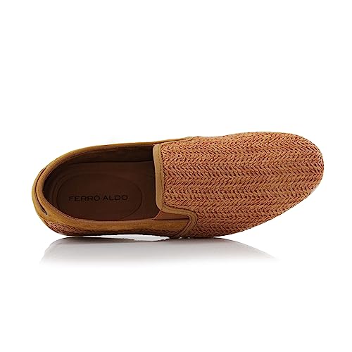 Image of Ferro Aldo Men's Slip-On Loafers | Woven Espadrille & Classic Styles | Casual & Formal Dress Shoes