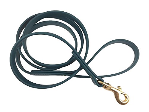 Overdrive K9 5/8" BioThane Standard Leash Super Heavy (5Ft, Hunter Green)