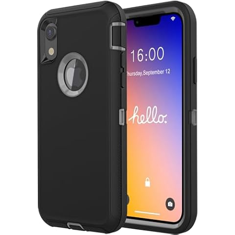 Protebox for iPhone XR Case, [Shockproof] [Drop-Proof] [Dust-Proof] Full Body Heavy Duty Protective Rugged Phone Case Cover for Apple iPhone XR 6.1 inch (Black) Cover