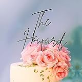 Cake Topper Wedding Bride and Groom,12 Colors Acrylic Personalized Wedding Cake Topper for Any Words,Customized Anniversary Wedding Cake Toppers