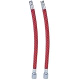 Pump Extension Tube, 2 pcs Outdoor Bicycle Pumping Cycling Bike Inflatable Pump Extension Tube(silver)